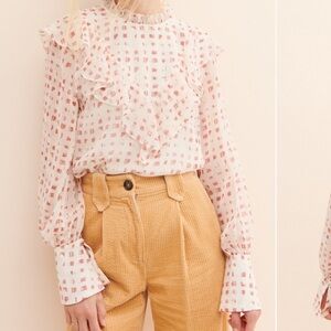 Ruffled Gingham Blouse